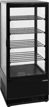 Kühlvitrine 98 L schwarz | B 428 x L 386 x H 1110 mm