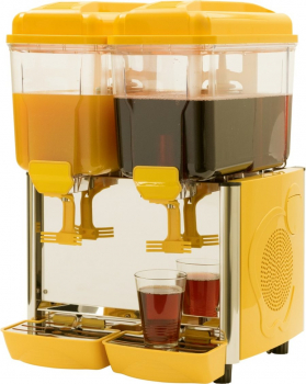 Kaltgetränke-Dispenser gelb 2x 12 Liter