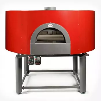 Holz und Gas Pizzaofen Pavesi PVP 130 ROUND | Backfläche rotierend | 10 bis 12 Pizzen