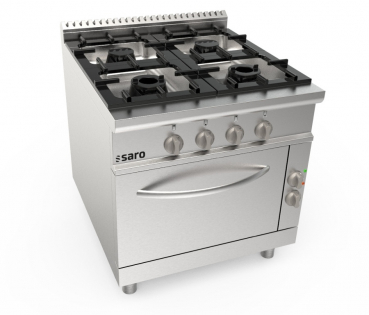 Gasfornuis + elektrische oven 4 branders