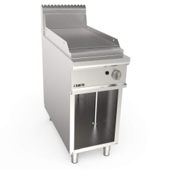 Gasgrillplaat 400 mm breed Vrijstaand apparaat geribbeld