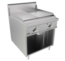 Gasgrillplaat 800 mm breed Vrijstaand apparaat 1/2+1/2