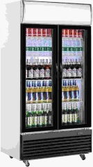 Getränkekühlschrank Werbetafel 2-türig 800 Liter