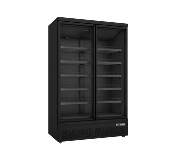 Kühlschrank mit 2 Glastüren GTK 1000 Pro - Großer Glastürkühlschrank für die Gastronomie
