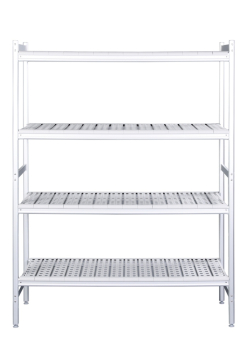 Aluminium legplank met kunststof roosters 475 x 708 mm