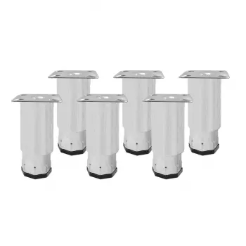 Skyrainbow 6er Set Edelstahlfüße Ø55 mm – höhenverstellbar