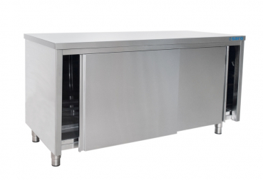 Edelstahlschrank Schiebetür | 700 mm Tiefe 1800mm