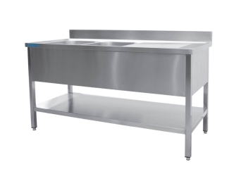 Spültisch 2 Becken links | B 1200 x T 700