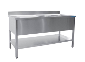 Spültisch 2 Becken rechts | B 1200 x T 700