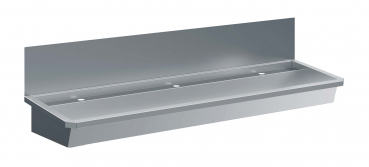 Edelstahl Waschbecken 1800 mm – Mit 3 Ablasshähnen