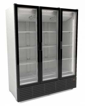 Kühlschrank mit 3 Glastüren in Weiß - 9002 Serie - Großer Kühlschrank für Gastronomie und Gewerbezwecke