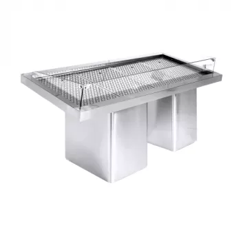 Fischvitrine Selbstbedienung 1.9 Edelstahl, fahrbar, 1880 mm