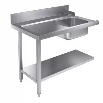 Zulauftisch mit Grundboden 1200 Links