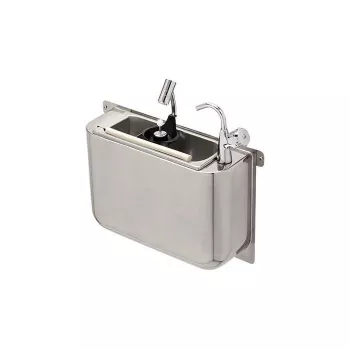 Spülbecken für Eislöffel 410x120x270 mit Wasserhahn & Eislöffeldusche
