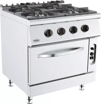 Base 700 Gasherd 4 Br. Mit Gasbackofen