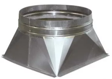 Übergangsstuck Viereck-Rund Ø 300