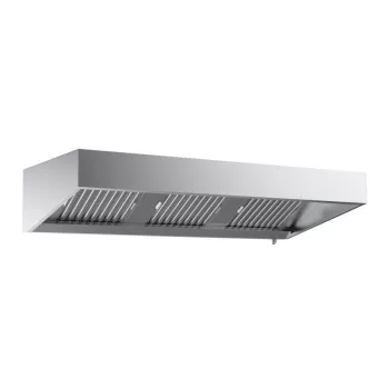 Wandhaube 2400 mm – Edelstahl-Dunstabzugshaube mit 4 Filtern & Beleuchtung