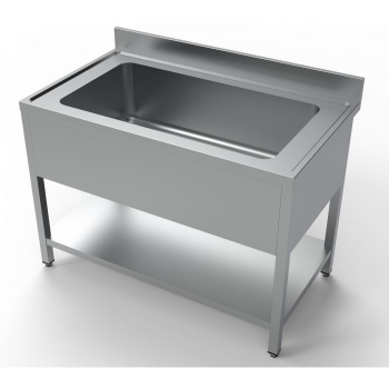 Spültisch 1200 Edelstahl 430 – 960x510x300 mm Spülbecken