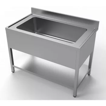 Spültisch 1200 Edelstahl 430 – 960x510x300 mm Spülbecken