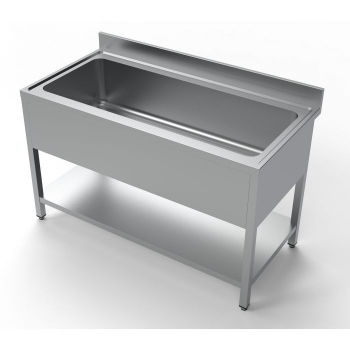 Spültisch 1400 Edelstahl 430 – Becken 1280x510x300 mm