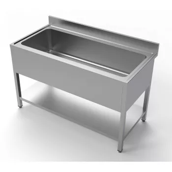Spültisch 1400 Edelstahl 430 – Becken 1280x510x300 mm