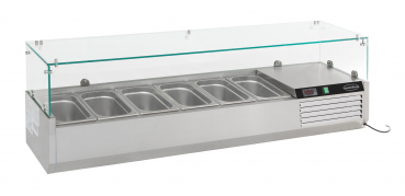 Aufsatzvitrine 1/4 Gn X 6