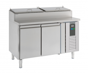 Saladette 2 Türen 6x1/3GN Behälter - Kühlvitrine für die Gastronomie