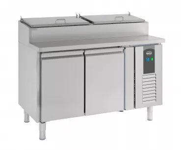 Saladette 2 Türen 6x1/3GN Behälter - Kühlvitrine für die Gastronomie