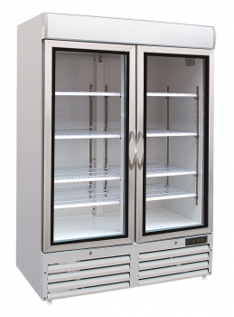 Tiefkühlschrank mit 2 Glastüren - Energiesparend und leistungsstark - Ideal für die Gastronomie