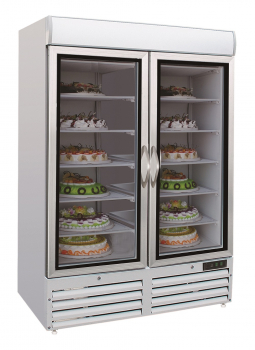 Tiefkühlschrank 2 Glastüren