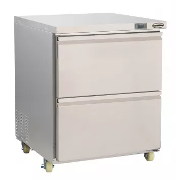 Kühl-/Tiefkühlschrank 2 Schubladen – 185 L, umschaltbar, Edelstahl