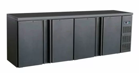 Barkühlschrank Schwarz 4 Volltüren