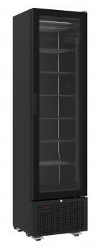 Combisteel Tiefkühlschrank Schwarz 221 Liter Glastür - Gastrohot