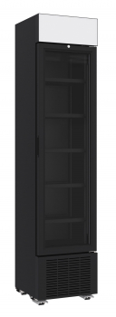 Glastürkühlschrank 232 l – LED, abschließbar, schwarz