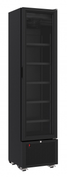 Glastürkühlschrank 221 l – schwarz, LED, abschließbar