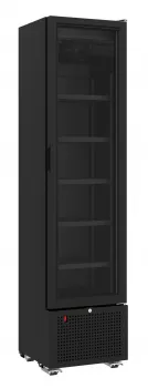 Glastürkühlschrank 221 l – schwarz, LED, abschließbar