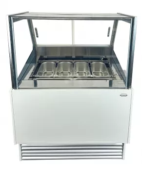 Speiseeisvitrine Komodo 6x5L – Kompakte Eistheke, Umluft – 189 L