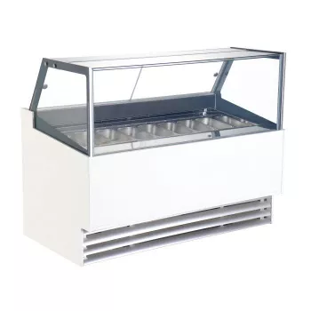 Speiseeisvitrine Borneo 12x5L – Umluftkühlung – 378 L