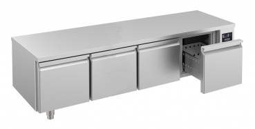Kühltisch 650 mm hoch mit 4 Schubladen - Combisteel