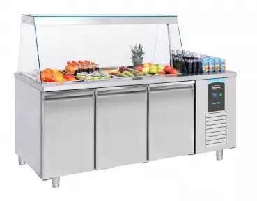 Saladette 3 Türen 4X 1/1Gn Behälter