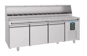 Pizzatisch 3 Türen 13X 1/3Gn Behälter