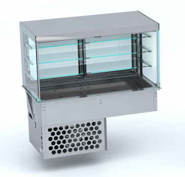 Einbaukühlvitrine Eckig Mit Rollvorhang 4/1 Gn