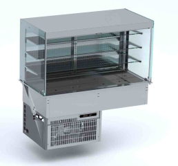 Einbau Wandmodell Kühlvitrine Eckig 4/1 Gn