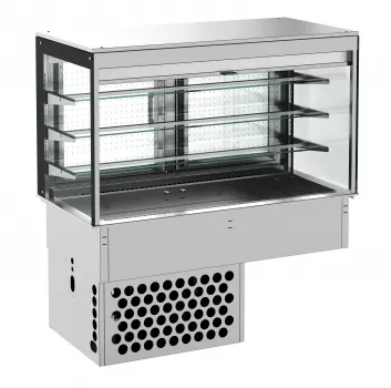 Einbaukühlvitrine Eckig Mit Rollvorhang 3/1 Gn