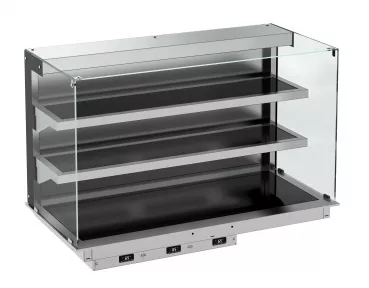 Einbau Wandmodell Wärmevitrine Schwarz 3/1