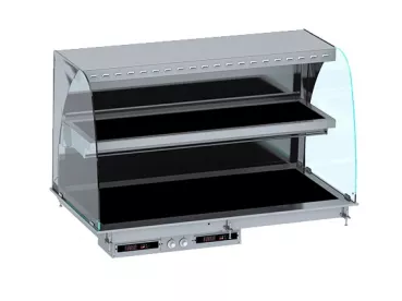 Wärmevitrine Keramik Rund - Schwarz 4/1