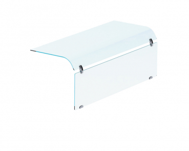 Aufsatzbord Mit Einseitig Abgerundet Glas