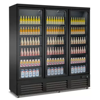 Tiefkühlschrank 1500 l – 3 Glastüren – Umluft – LED