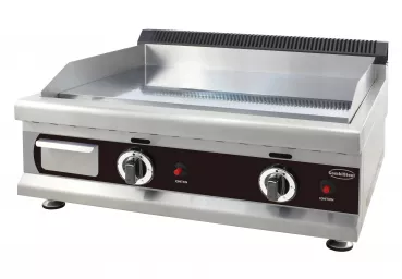 Propangas-Grillplatte Chrom 800, 6 kW, Edelstahl, 2 Brenner, inkl. Erdgas-Umrüstsatz