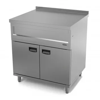 Doppel-Neutralelement Edelstahl, 800×700 mm, freistehend